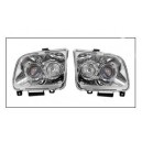 Headlight halo style titanium housing