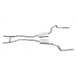 Kit double ligne d'echappement pour V8 2"