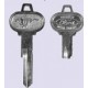 Door key blank with Pony logo