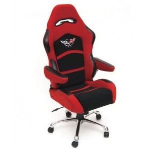 Chaise de Bureau rouge/noir C5 logo